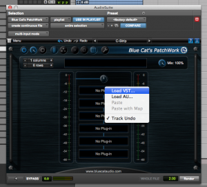 Then load your favorite plug-in in Audio Unit or VSt format