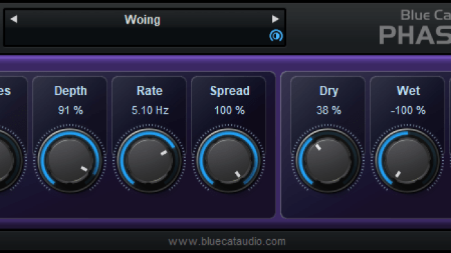 Blue Cat's Phaser - Analog Modeled Phasing Effect Plug-in (VST, AU, VST3, AAX) (Freeware) Blue Cat's Phaser - Analog Modeled Phasing Effect Plug-in (VST, AU, VST3, AAX) (Freeware)