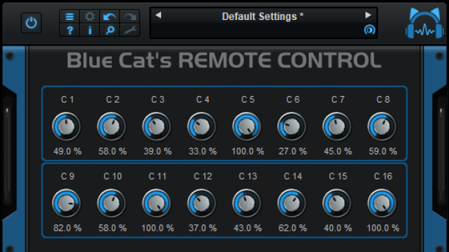 Blue Cat's Remote Control - virtual MIDI Control Surface (VST, AU, VST3, AAX)