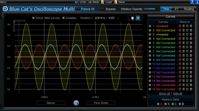 Blue Cat's Oscilloscope Multi - Real Time Multi Tracks Waveform