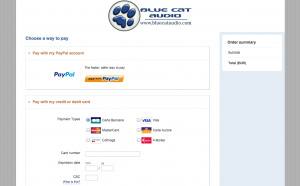 The new Payment System on www.bluecataudio.com