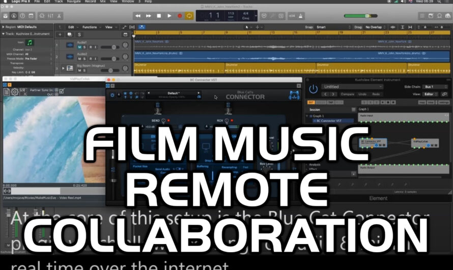 Film Music Remote Collaboration In Real-Time with Blue Cat’s Connector & VidPlay-Collaborator