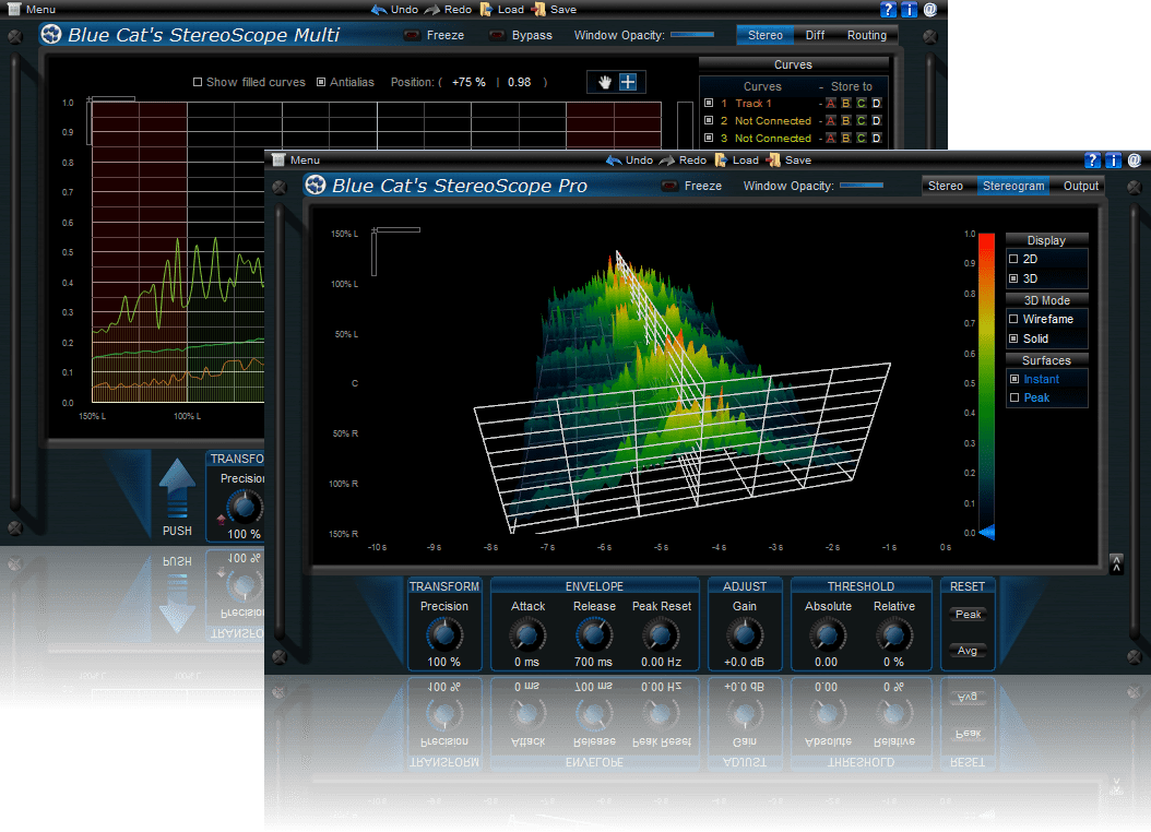 Blue Cat's StereoScope Pack - Real Time Stereo Image Audio Analysis VST, DX, AU and RTAS Plug-ins Bundle Blue Cat's StereoScope Pack - Real Time Stereo Image Audio Analysis VST, DX, AU and RTAS Plug-ins Bundle