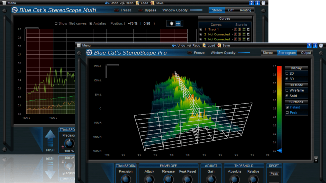 Blue Cat's StereoScope Pack - Real Time Stereo Image Audio Analysis VST, DX, AU and RTAS Plug-ins Bundle
