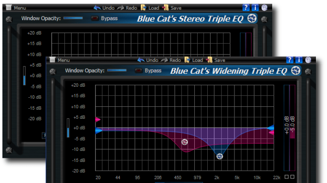 Blue Cat's Triple EQ Pack - Semi-Parametric Equalizers and Shapeable filters (VST, AU, VST3 and AAX)