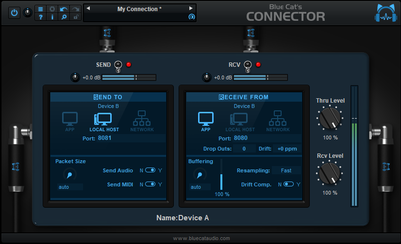 Blue Cat's Connector - Audio and MIDI Streaming Plug-In (VST, AU, VST3, AAX) Blue Cat's Connector - Audio and MIDI Streaming Plug-In (VST, AU, VST3, AAX)