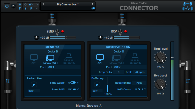 Blue Cat's Connector - Audio and MIDI Streaming Plug-In (VST, AU, VST3, AAX) Blue Cat's Connector - Audio and MIDI Streaming Plug-In (VST, AU, VST3, AAX)