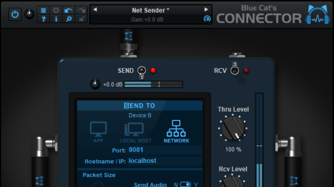 Blue Cat's Connector - Audio and MIDI Streaming Plug-In (VST, AU, VST3, AAX) Blue Cat's Connector - Audio and MIDI Streaming Plug-In (VST, AU, VST3, AAX)