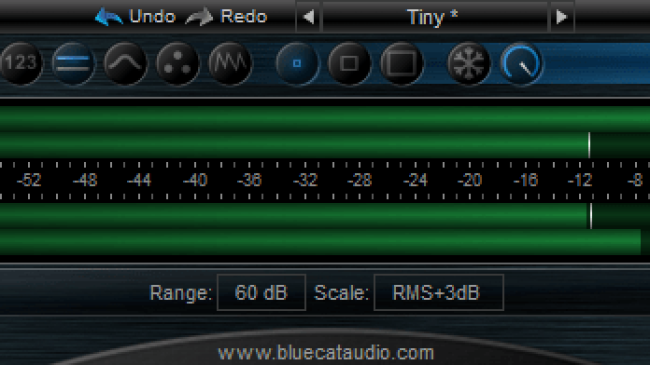 Blue Cat's DP Meter Pro - Showing the level meters only, saving real estate on the screen.