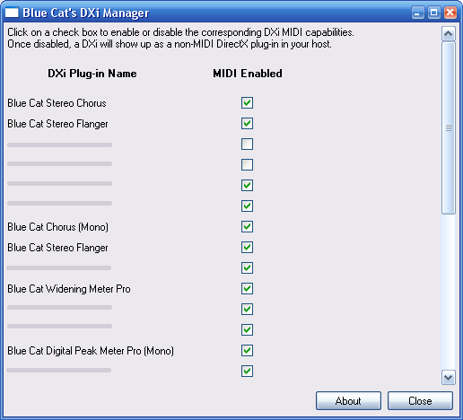 Blue Cat's DXi Manager - Enable DXi plug-ins in non DXi-aware applications (Freeware) Blue Cat's DXi Manager - Enable DXi plug-ins in non DXi-aware applications (Freeware)