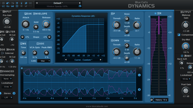 Blue Cat's Dynamics - Compressor, Gate, Limiter, Expander, Waveshaper Plug-In (VST, AU, AAX, VST3) Blue Cat's Dynamics - Compressor, Gate, Limiter, Expander, Waveshaper Plug-In (VST, AU, AAX, VST3)