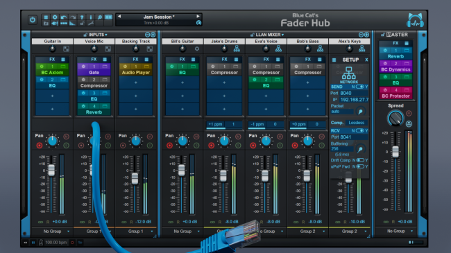 Blue Cat's Fader Hub - Network Mixing & Streaming Console Blue Cat's Fader Hub - Network Mixing & Streaming Console