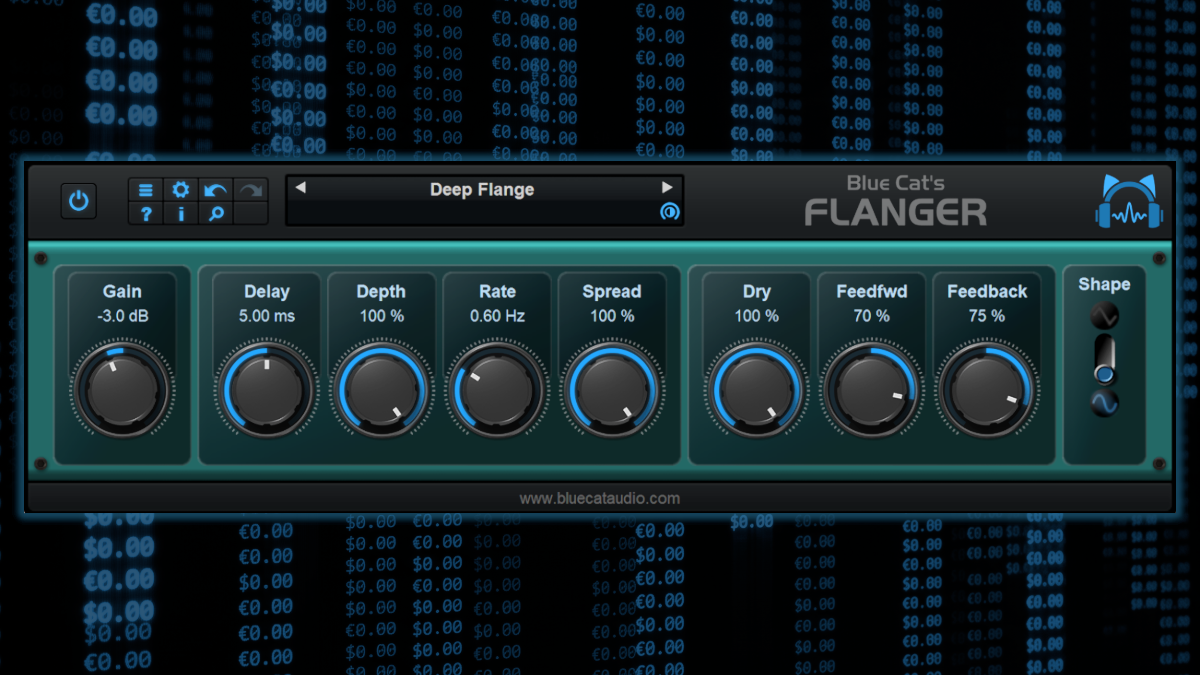 Blue Cat's Flanger - Classic Flanging Effect Audio Plug-in (VST, AU, AAX, VST3) (Freeware) Blue Cat's Flanger - Classic Flanging Effect Audio Plug-in (VST, AU, AAX, VST3) (Freeware)