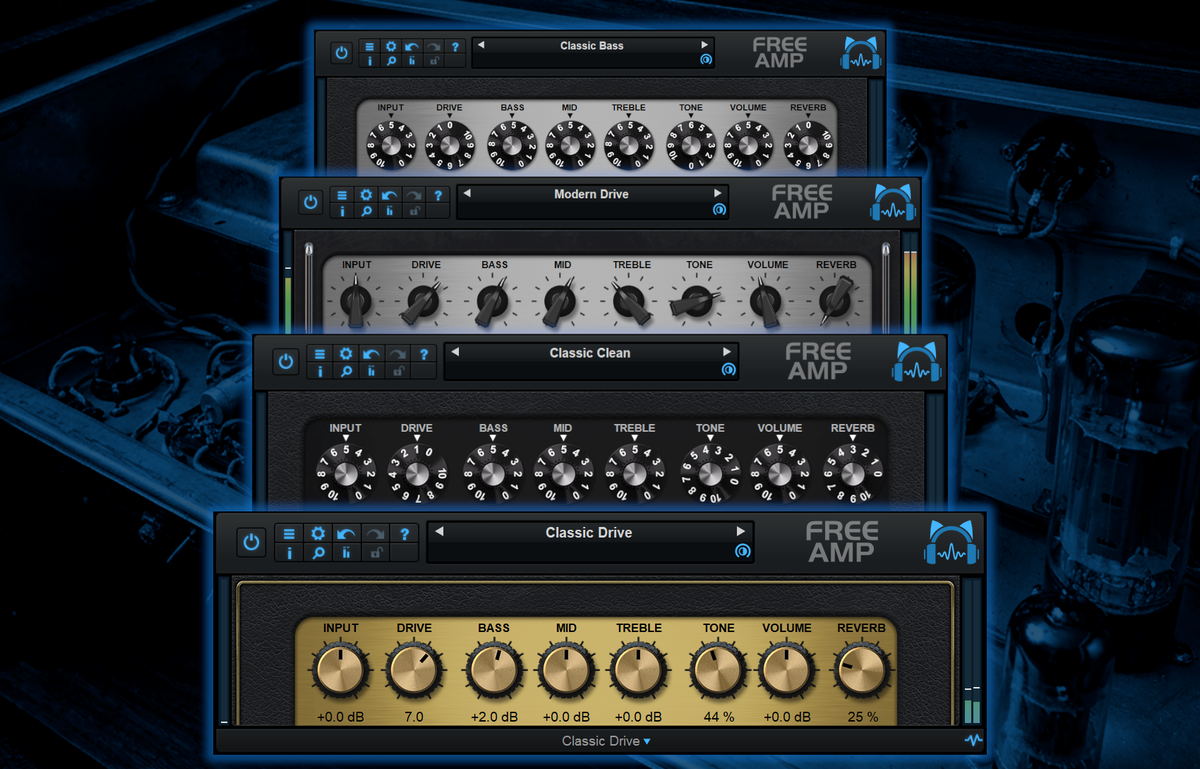 Blue Cat's Free Amp - The Free Guitar Amp Sim Plug-In (VST, AU, AAX, VST3) (Freeware) Blue Cat's Free Amp - The Free Guitar Amp Sim Plug-In (VST, AU, AAX, VST3) (Freeware)