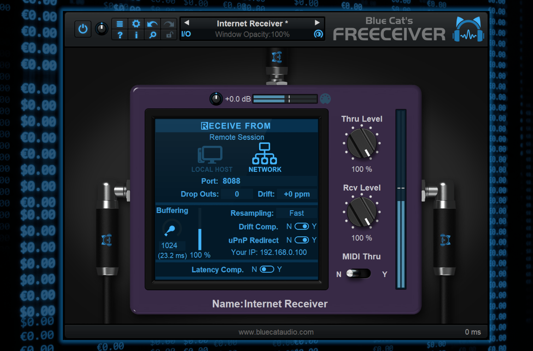 Blue Cat's Freeceiver - Network Audio & MIDI Receiver (Freeware) Blue Cat's Freeceiver - Network Audio & MIDI Receiver (Freeware)