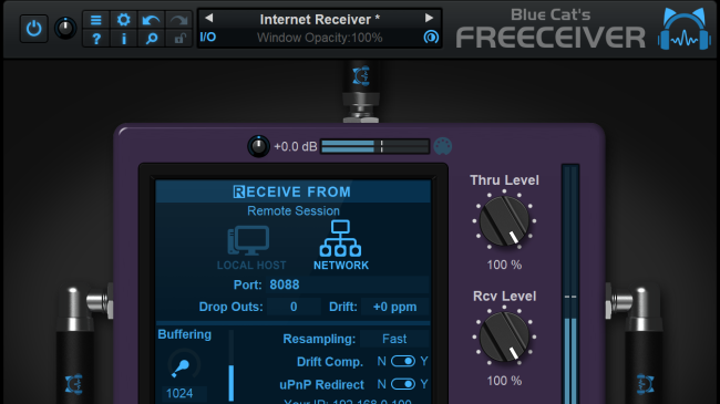 Blue Cat's Freeceiver - Network Audio & MIDI Receiver (Freeware) Blue Cat's Freeceiver - Network Audio & MIDI Receiver (Freeware)