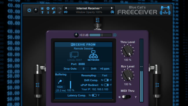 Blue Cat's Freeceiver - Network Audio & MIDI Receiver (Freeware) Blue Cat's Freeceiver - Network Audio & MIDI Receiver (Freeware)