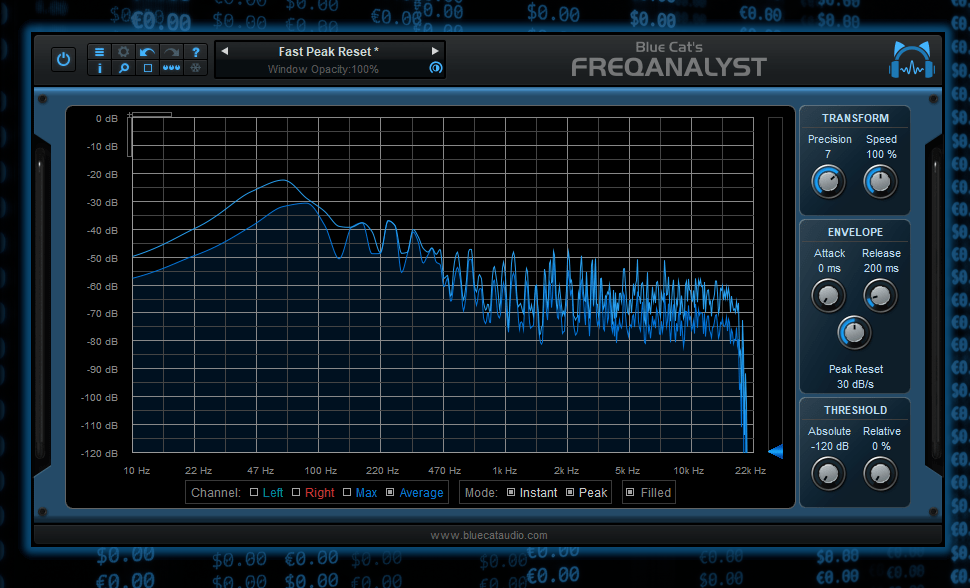 Blue Cat's FreqAnalyst - Real Time Spectrum Analysis Plug-in (VST, Audio Unit, VST3, AAX) (Freeware) Blue Cat's FreqAnalyst - Real Time Spectrum Analysis Plug-in (VST, Audio Unit, VST3, AAX) (Freeware)