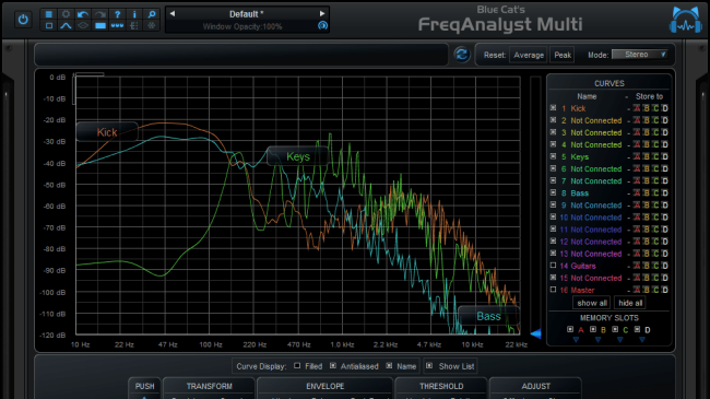 Blue Cat's FreqAnalyst Multi - Real Time Multi Tracks Spectrum Analyzer (AU, VST, AAX and VST3 Plug-in) Blue Cat's FreqAnalyst Multi - Real Time Multi Tracks Spectrum Analyzer (AU, VST, AAX and VST3 Plug-in)