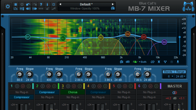 Blue Cat's MB-7 Mixer - Multi Band Mixing Plug-in and VST/VST3/AU Host Blue Cat's MB-7 Mixer - Multi Band Mixing Plug-in and VST/VST3/AU Host