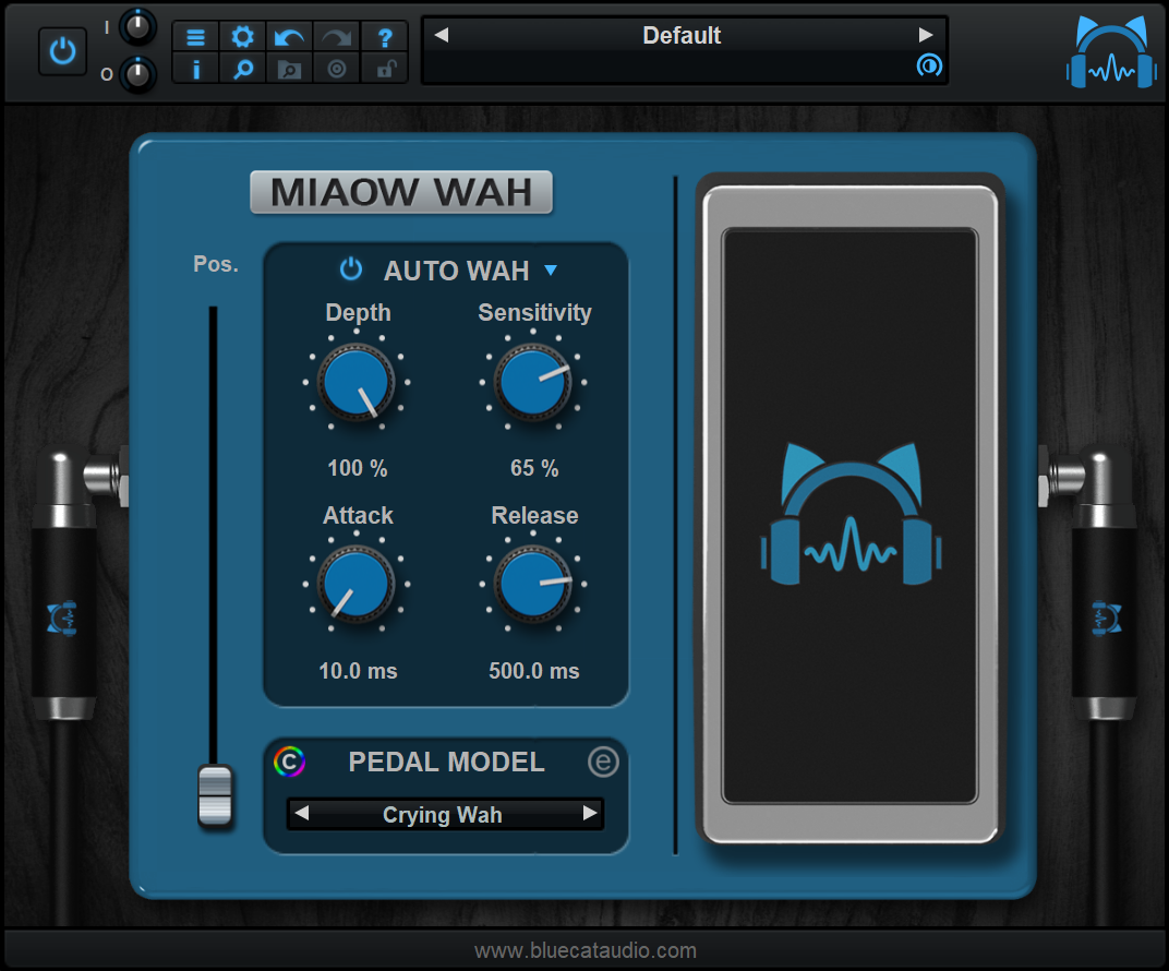 Blue Cat's Miaow Wah - Virtual Wah Pedal / Modulation Effects