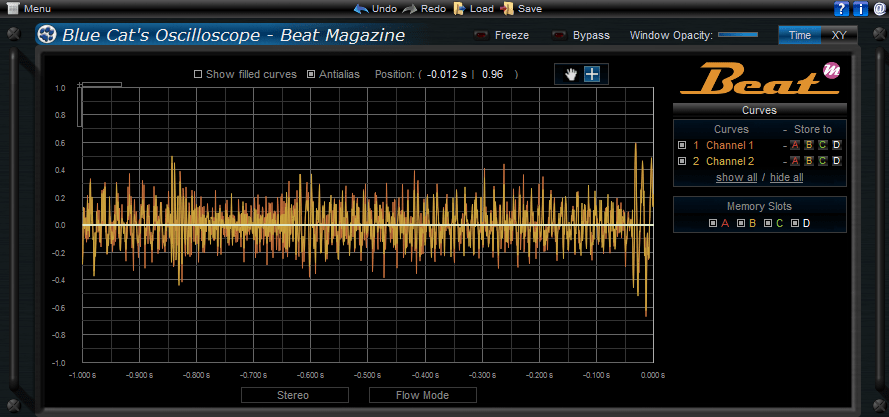 Blue Cat's Oscilloscope BeatM - Real Time Waveform Analyzer Plug-in (VST, AU, RTAS, DX) (Freeware) Blue Cat's Oscilloscope BeatM - Real Time Waveform Analyzer Plug-in (VST, AU, RTAS, DX) (Freeware)
