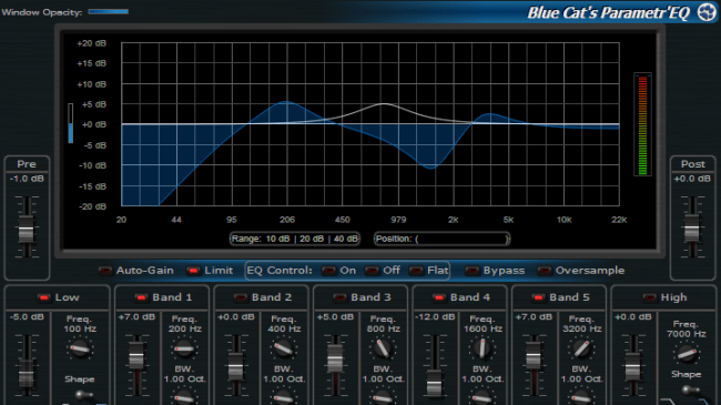 Blue Cat's Parametr'EQ - WYSIWYG Parametric Equalizer Plugin (VST, AU, RTAS, DX) Blue Cat's Parametr'EQ - WYSIWYG Parametric Equalizer Plugin (VST, AU, RTAS, DX)