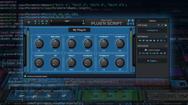 Blue Cat's Plug'n Script - Scriptable audio / MIDI effects processor and virtual instrument Blue Cat's Plug'n Script - Scriptable audio / MIDI effects processor and virtual instrument