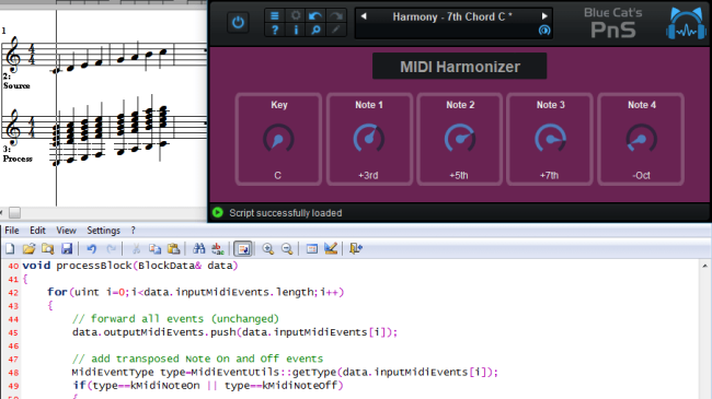 Blue Cat's Plug'n Script - Real time MIDI events processing