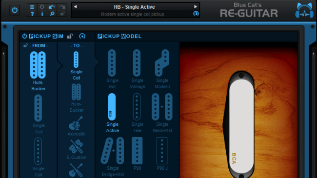 Blue Cat's Re-Guitar - Transform your humbucker into an active single coil pickup Blue Cat's Re-Guitar - Transform your humbucker into an active single coil pickup