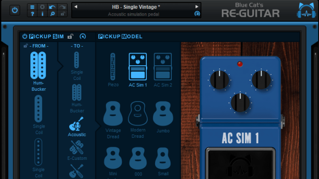 Blue Cat's Re-Guitar - Acoustic simulation pedals
