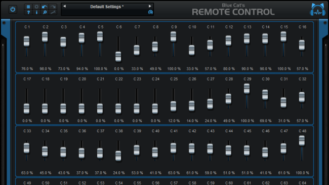 Blue Cat's Remote Control - Use up to 64 MIDI controls in a single instance