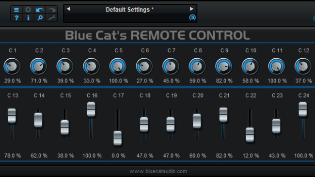 Blue Cat's Remote Control - virtual MIDI Control Surface (VST, AU, VST3, AAX) Blue Cat's Remote Control - virtual MIDI Control Surface (VST, AU, VST3, AAX)