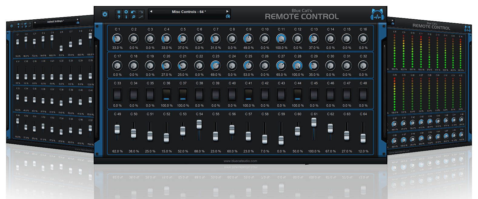 Blue Cat's Remote Control - virtual MIDI Control Surface (VST, AU, VST3, AAX) Blue Cat's Remote Control - virtual MIDI Control Surface (VST, AU, VST3, AAX)