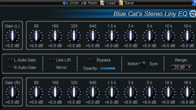 Blue Cat's Stereo Liny EQ - Two Channels Linear Phase Equalizer Plugin (VST, AU, RTAS, DX) Blue Cat's Stereo Liny EQ - Two Channels Linear Phase Equalizer Plugin (VST, AU, RTAS, DX)