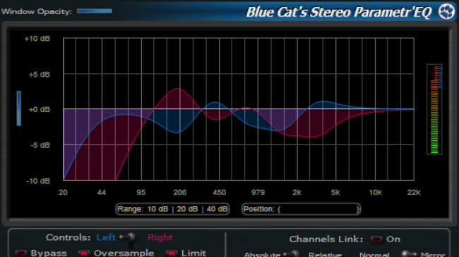 Blue Cat's Stereo Parametr'EQ - WYSIWYG Two Channels Parametric Equalizer Plugin (VST, AU, RTAS, DX) Blue Cat's Stereo Parametr'EQ - WYSIWYG Two Channels Parametric Equalizer Plugin (VST, AU, RTAS, DX)