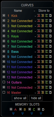 Blue Cat's StereoScope Multi - Assign a name to your source curves and see them displayed in the main view
