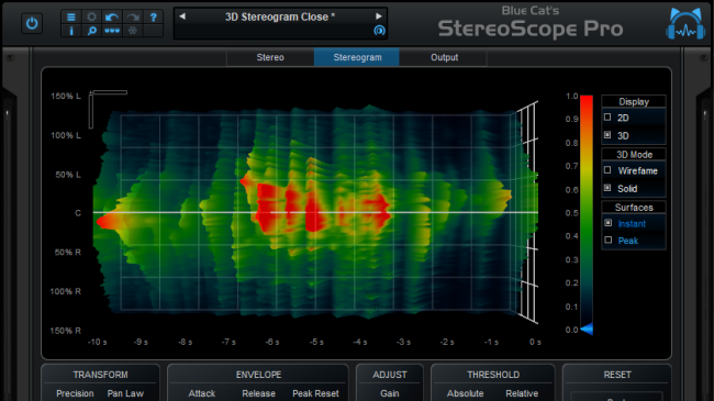 Blue Cat's StereoScope Pro - Real Time Stereo Field Analyzer and Audio to MIDI Plug-in (VST, AU, RTAS, DX) Blue Cat's StereoScope Pro - Real Time Stereo Field Analyzer and Audio to MIDI Plug-in (VST, AU, RTAS, DX)