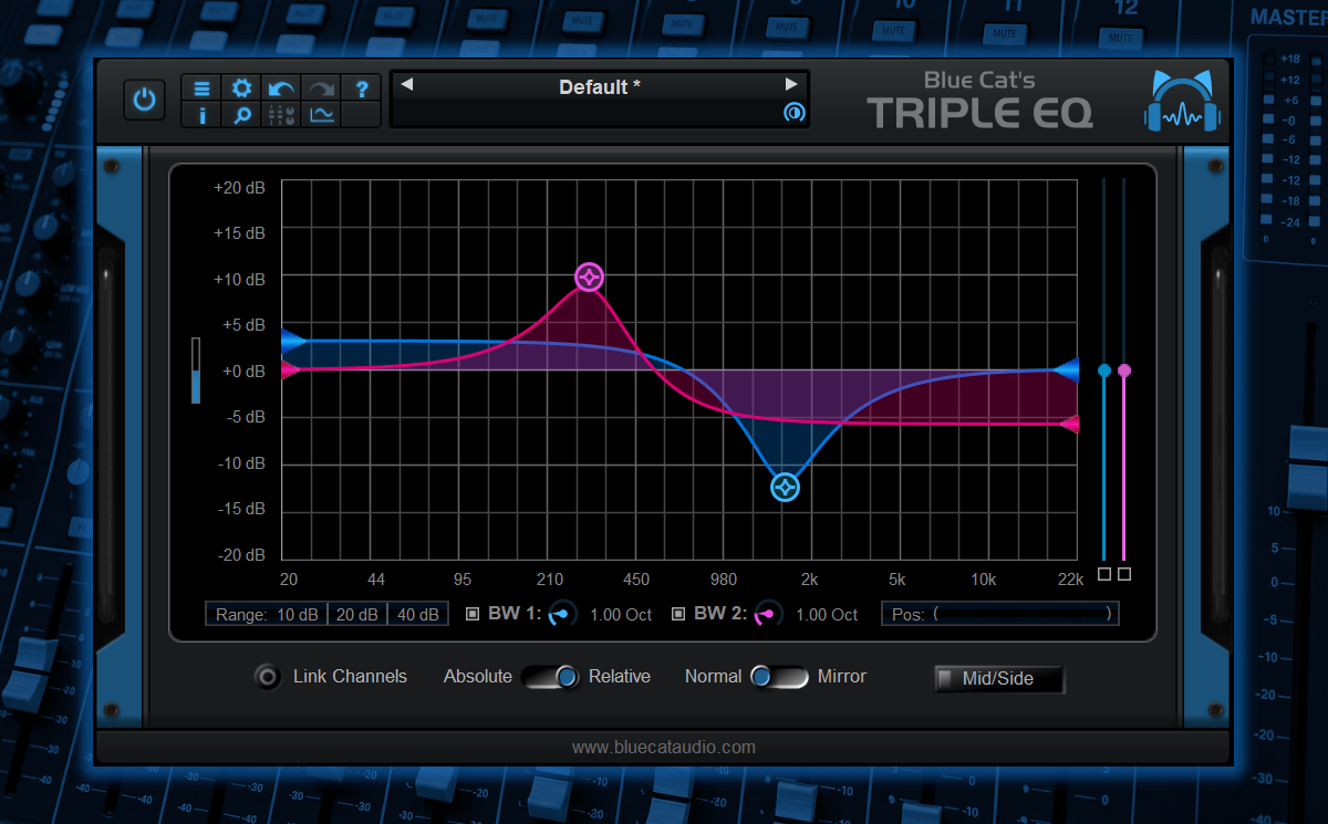 Blue Cat's Triple EQ - Semi-Parametric 3 Bands Equalizer Audio Plug-in (VST, AU, AAX, VST3) (Freeware) Blue Cat's Triple EQ - Semi-Parametric 3 Bands Equalizer Audio Plug-in (VST, AU, AAX, VST3) (Freeware)